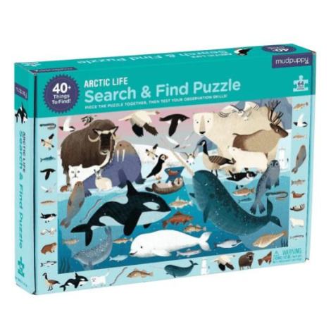 Mudpuppy Puzzle skladaj a hľadaj Život v Arktíde 64 dielov