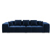 Modrá zamatová pohovka 320 cm Rome Velvet - Cosmopolitan Design