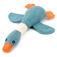 Reedog Plush Duck XXL, šuštiaca plyšová hračka s pískatkom, 50 cm - světle modrá