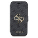 Guess PU 4G Metal Logo Book Puzdro pre iPhone 15 Grey