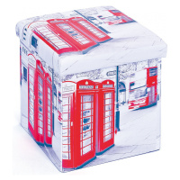 Malý skladací taburet s úložným priestorom trafalgar - mix farieb