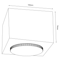 Envostar Ernest downlight GX53 z dreva, hranaté