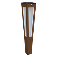 Solárna LED pochodeň Tinka + snímač, 62 cm corten