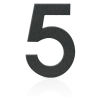 Čísla domu ušľachtilá oceľ číslica 5 sivá