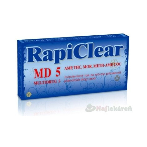 RapiClear MD 5 (MULTIDRUG 5) IVD, test drogový na samodiagnostiku 1ks