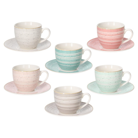 Tognana Súprava šálok na čaj s tanierikmi 200 ml 6 ks PEPPER BAMBOO