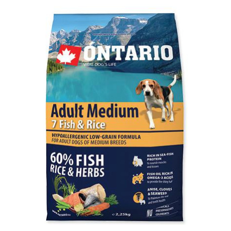 Ontario Dog Adult Medium Fish - 12kg