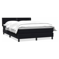 vidaXL Posteľný rám boxspring s matracom čierny 140x210 cm zamat