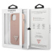Plastové puzdro Guess na Apple iPhone 14 Plus GUHCP14MPSATLP HC Saffiano PU Triangle ružové