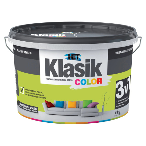 HET Klasik COLOR Tónovaná interiérová farba KC 0597 zelená limetková, 4 kg