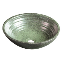 SAPHO - ATTILA keramické umývadlo, priemer 43cm, zelena meď DK006