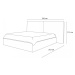 Okrovožltá čalúnená dvojlôžková posteľ s úložným priestorom s roštom 160x200 cm Blandine – Boboc