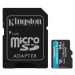 HW Kingston pamäťová karta 64GB Canvas Go Plus micro SDXC 170R A2 U3 V30 + SD adaptér