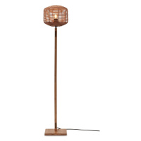 Stojacia lampa s ratanovým tienidlom v prírodnej farbe (výška 130 cm) Tanami – Good&Mojo