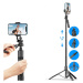 Prémiová selfie tyč, 34 - 153 cm, 360° rotácia, tlačidlo uzávierky, bluetooth, v4.0, funkcia sta