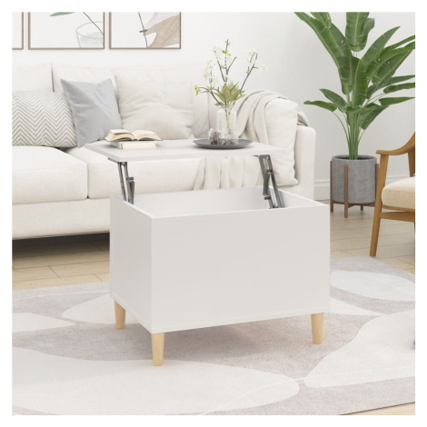 vidaXL Konferenčný stolík biely 60x44,5x45 cm spracované drevo