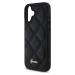 Guess Leather Quilted Kryt pre iPhone 16, Čierny