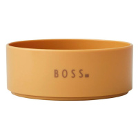 Horčicovožltá detská miska Design Letters Mini Boss, 11 cm