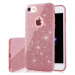 Silikónové puzdro na Apple iPhone 13 Glitter 3in1 ružové