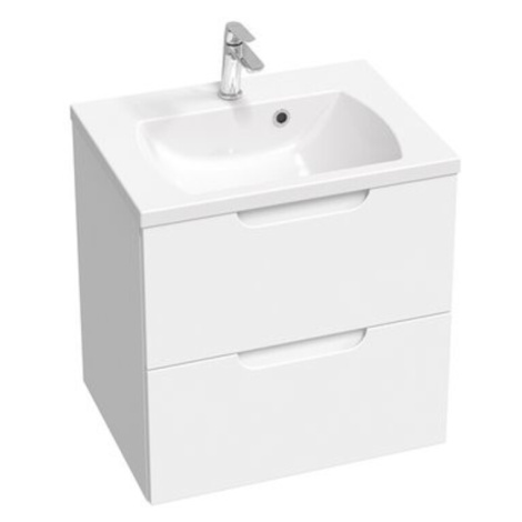 Kúpeľňová skrinka pod umývadlo Ravak Classic II 60x58,5x45 cm biela/sivá lesk X000001477