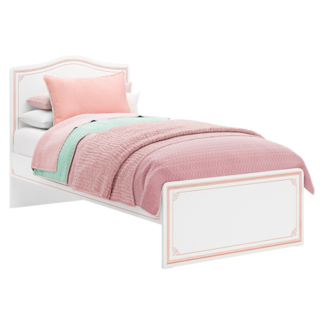 Detská posteľ betty 100x200cm - biela/ružová
