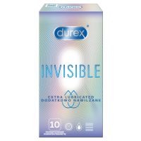 DUREX Invisible Extra Lubricated Kondómy 10 ks