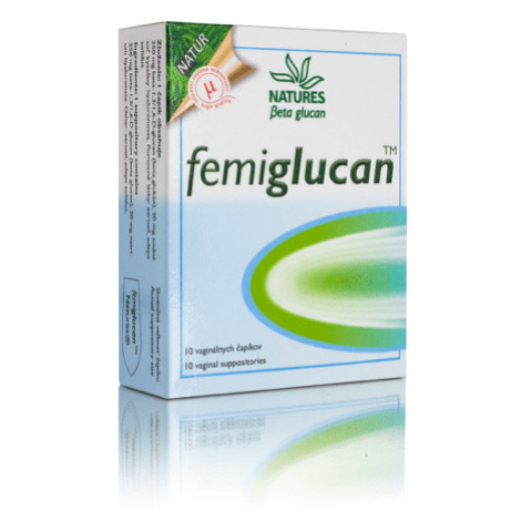 NATURES Femiglucan 10 vaginálnych čapíkov