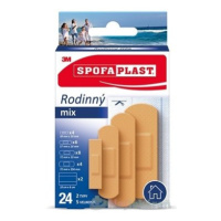 3M SPOFAPLAST č.603 Náplasti Rodinný mix 2 typy, 5 veľkostí, 24ks