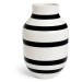 Čierno-biela kameninová váza Kähler Design Omaggio, výška 30,5 cm