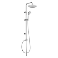 MEREO MEREO - Sprchový set Sonáta s tyčou, hadicou, ručnou a hlav. guľatou sprchou, slim, nerez 