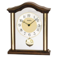 Luxusné drevené stolové hodiny 1174/1 AMS 23cm