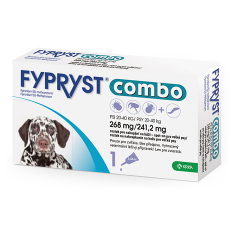 FYPRYST combo spot-on 268 mg/241,2 mg veľké psy 20-40 kg 1x2,68 ml