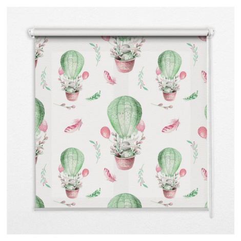 TULUP VNÚTORNÁ roleta - okenná roleta - roleta - 150x180 cm - Zelené balóny