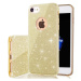 Silikónové puzdro na Apple iPhone 13 Mini Glitter 3in1 zlaté