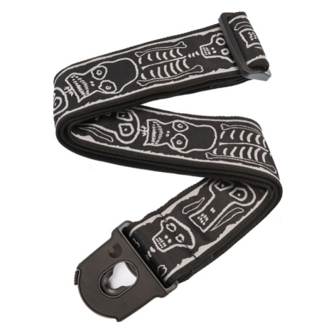 D'Addario Joe Satriani Planet Lock Guitar Strap Skull n' Bones