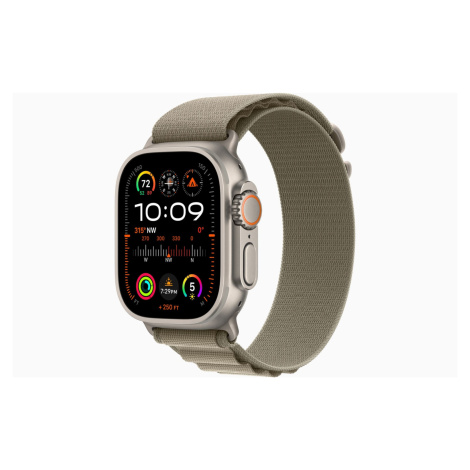 Apple Watch Ultra 2/49mm/Titan/Šport Band/Olive Alpine/Medium