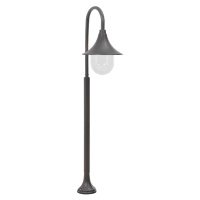 vidaXL Záhradná stĺpová lampa E27 120 cm hliníková bronzová