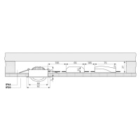 Stropné svietidlo LED Dione, IP44, 2 700 K, nikel, stmievanie