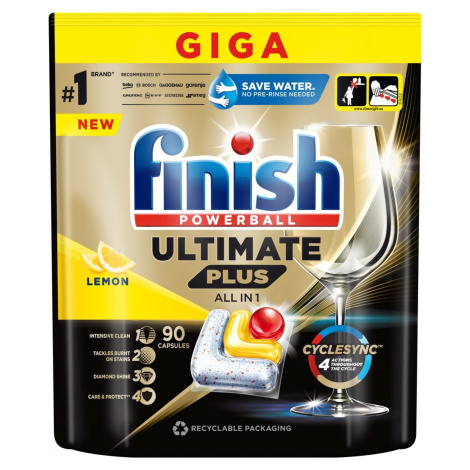 Finish Ultimate PLUS lemon kapsule do umývačky riadu 90 ks