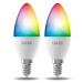 Calex Smart LED sviečka E14 B35 4,9W CCT RGB sada 2 ks