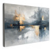 MuchoWow OBRAZ NA PLÁTNE Umenie - sivé - zlaté - abstraktné 120x80 cm