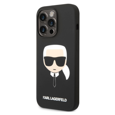 Silikónové puzdro Karl Lagerfeld na Apple iPhone 14 Pro Max KLHMP14XSLKHBK Liquid Silicone Karl 