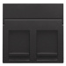 Kryt zásuvky dátovej 2xRJ45 clonky čierna piano  (NIKO)