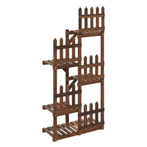 vidaXL Stojan na kvetiny 60x25x130 cm masívna jedľa