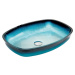 MEXEN - Araks sklenené umývadlo 54x39 cm, modrá 24155447