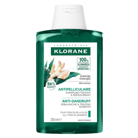 KLORANE Šampón proti lupinám s galangalom 200ml