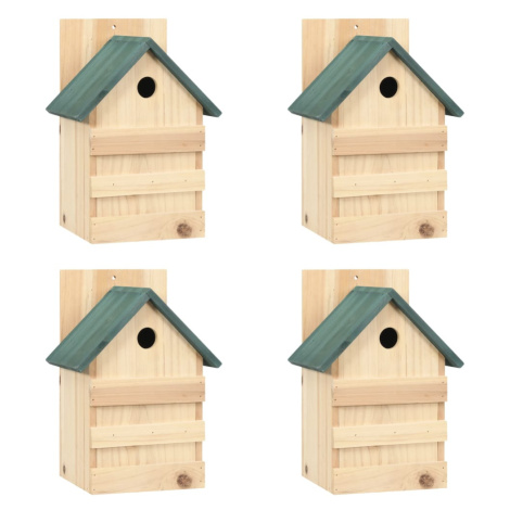 vidaXL Vtáčie búdky 4 ks 23x19x33 cm jedľové drevo