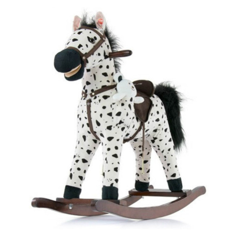 Milly Mally Hojdací koník s melódiou Mustang bielo-čierny bodkovaný