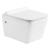 MEXEN - Cube Závesná WC misa vrátane sedátka s slow-slim, duroplast, biela 30924000