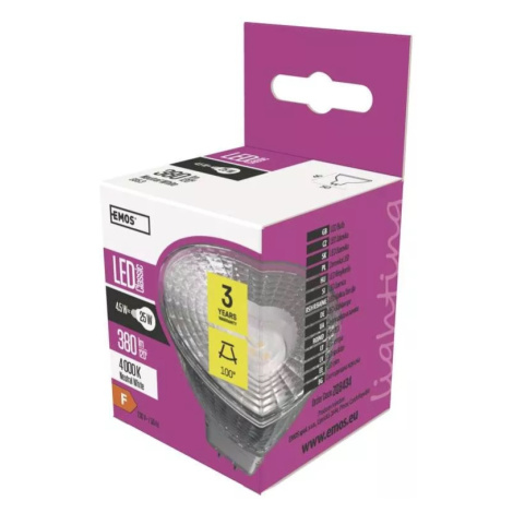 EMOS LED ŽIAROVKA CLASSIC MR16 4,5 W (25 W) 380lm GU5.3 NW